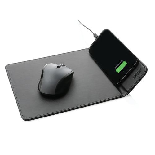 Swiss Peak RCS recycled PU 10W wireless charging mousepad - Custom Wood Designs