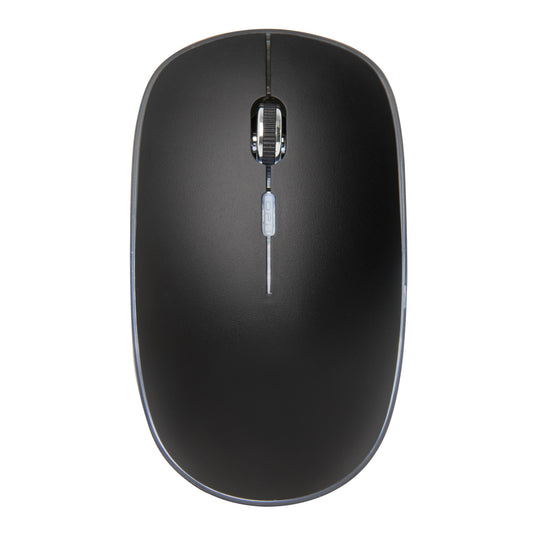 Wireless mouse with illuminated logo from XD Collection, designed for phones and tablets, featuring ergonomic shape and smooth connectivity.