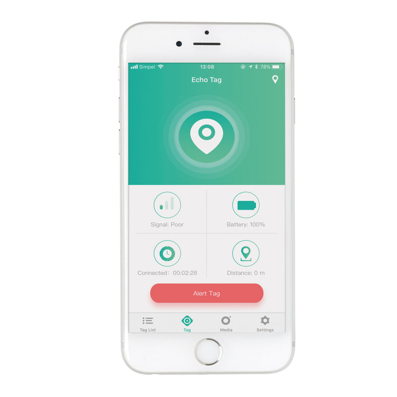 Load image into Gallery viewer, XD Collection Square Key Finder 2.0 for phones and tablets, showing its sleek design and keyring attachment.
