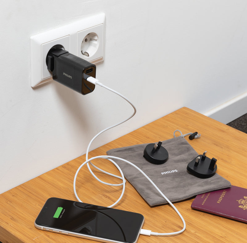 Load image into Gallery viewer, Philips ultra fast PD travel charger - Custom Wood Designs
