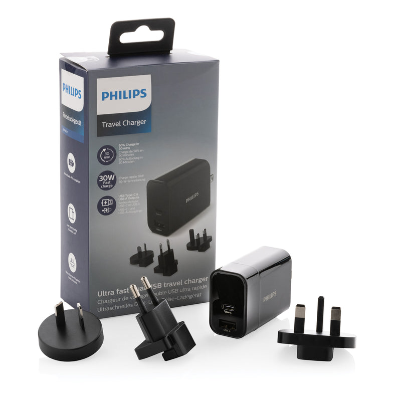 Load image into Gallery viewer, Philips ultra fast PD travel charger - Custom Wood Designs
