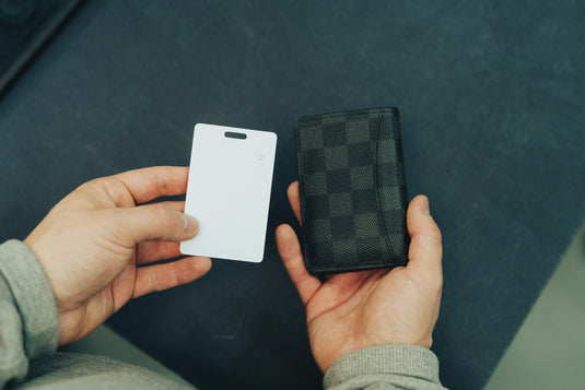 XD Collection Findcard RCS recycled plastic item finder card for phones and tablets, compact and eco-friendly accessory.