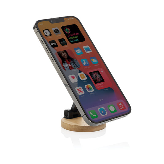 Magmount RCS recycled plastic and bamboo phone stand - Custom Wood Designs