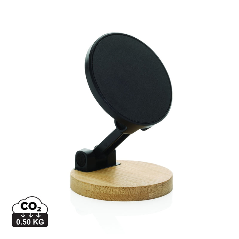 Load image into Gallery viewer, Magmount RCS recycled plastic and bamboo phone stand - Custom Wood Designs
