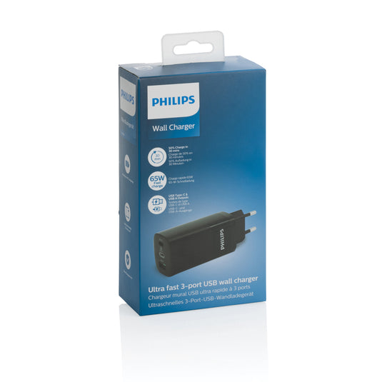 Philips 65W ultra fast PD 3-port USB wall charger - Custom Wood Designs