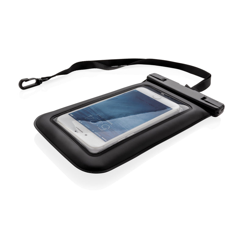 Load image into Gallery viewer, XD Collection IPX8 waterproof floating phone pouch for phones and tablets, shown with transparent design and secure seal.
