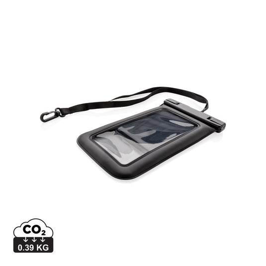 XD Collection IPX8 waterproof floating phone pouch for phones and tablets, transparent and protective accessory.