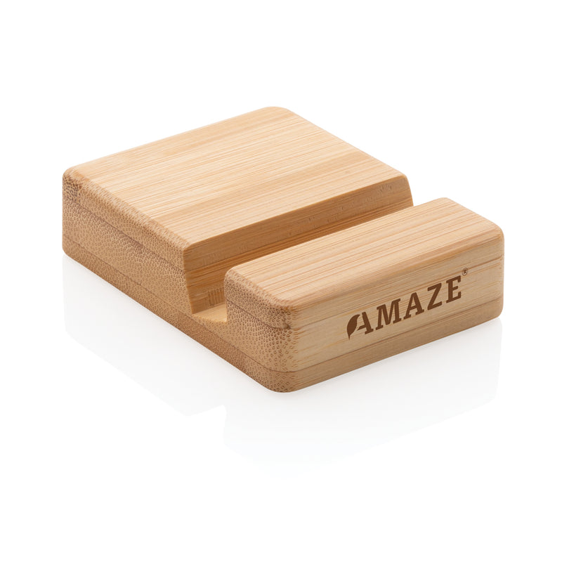 Load image into Gallery viewer, Bamboo phone stand - Custom Wood Designs
