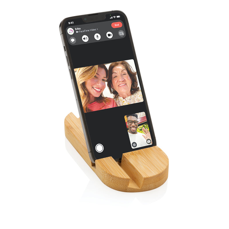 Load image into Gallery viewer, Bamboo tablet and phone holder - Custom Wood Designs
