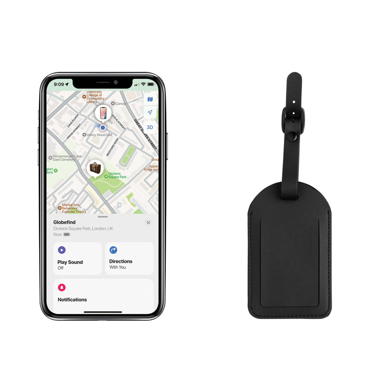 Load image into Gallery viewer, Globetrack RCSrPolyester luggage tag with worldwide locating - Custom Wood Designs
