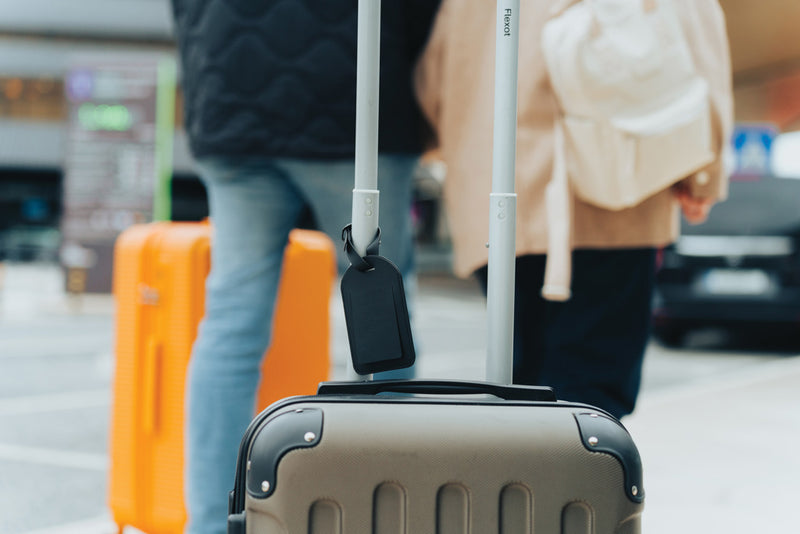 Load image into Gallery viewer, Globetrack RCSrPolyester luggage tag with worldwide locating - Custom Wood Designs
