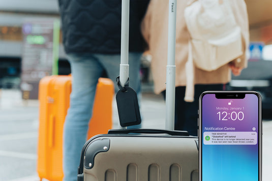 Globetrack RCSrPolyester luggage tag with worldwide locating - Custom Wood Designs