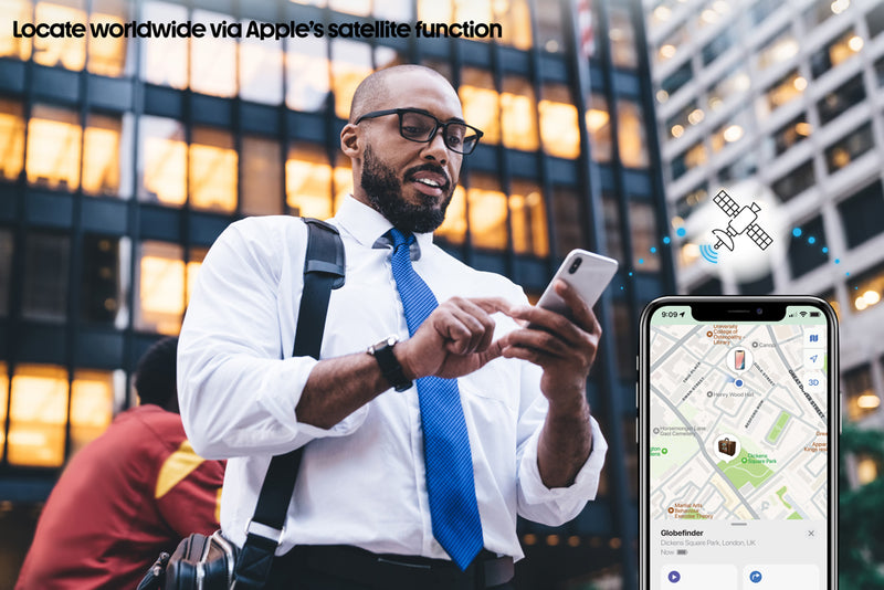 Load image into Gallery viewer, Globetrack RCSrPolyester luggage tag with worldwide locating - Custom Wood Designs
