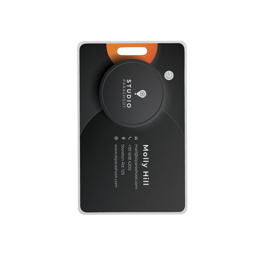 XD Collection Findit RCS ultra-thin rechargeable finder card for phones and tablets, shown in a sleek, compact design.