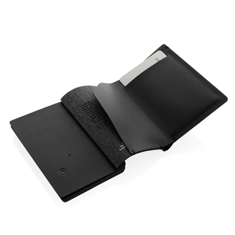 Load image into Gallery viewer, XD Collection Seekcard RCS polyester card wallet for phones and tablets with worldwide locating feature, shown in black.

