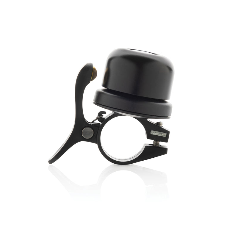 Load image into Gallery viewer, XD Collection Pedalfinder bike bell with worldwide locating feature, mounted on a bicycle handlebar, showcasing its sleek design.
