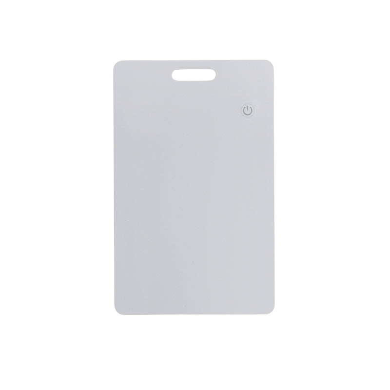 Load image into Gallery viewer, XD Collection Findit Dual RCS plastic ultra-thin rechargeable phone and tablet finder card showing its slim design and branding.
