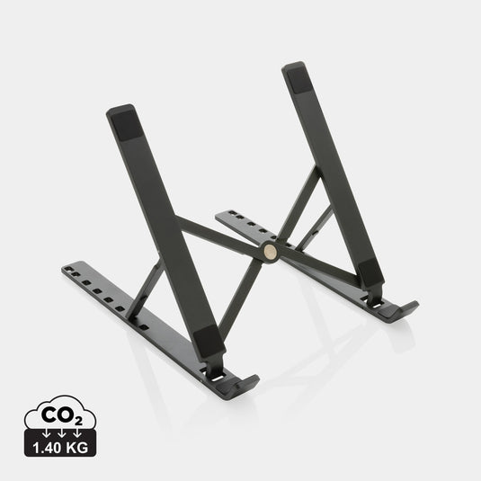 XD Xclusive Terra RCS recycled aluminium universal laptop and tablet stand for phones and tablets, with adjustable support.
