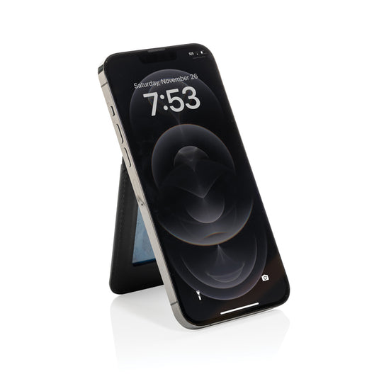 Magstand RCS recycled PU magnetic phone wallet with stand - Custom Wood Designs