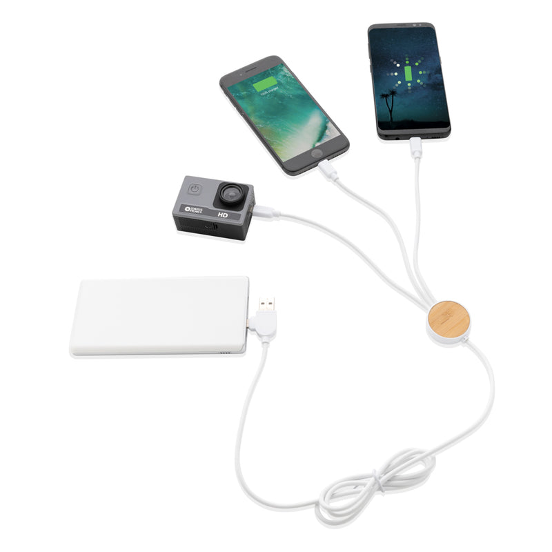 Load image into Gallery viewer, XD Collection RCS recycled plastic Ontario 6-in-1 cable for phones and tablets, with multiple connectors and eco-friendly design.
