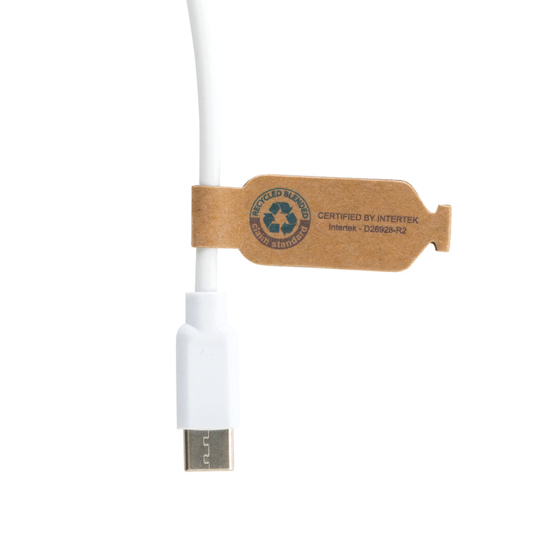 Load image into Gallery viewer, Recycled plastic Ontario 6-in-1 cable for phones and tablets by XD Collection, showing multiple connectors on a white background.
