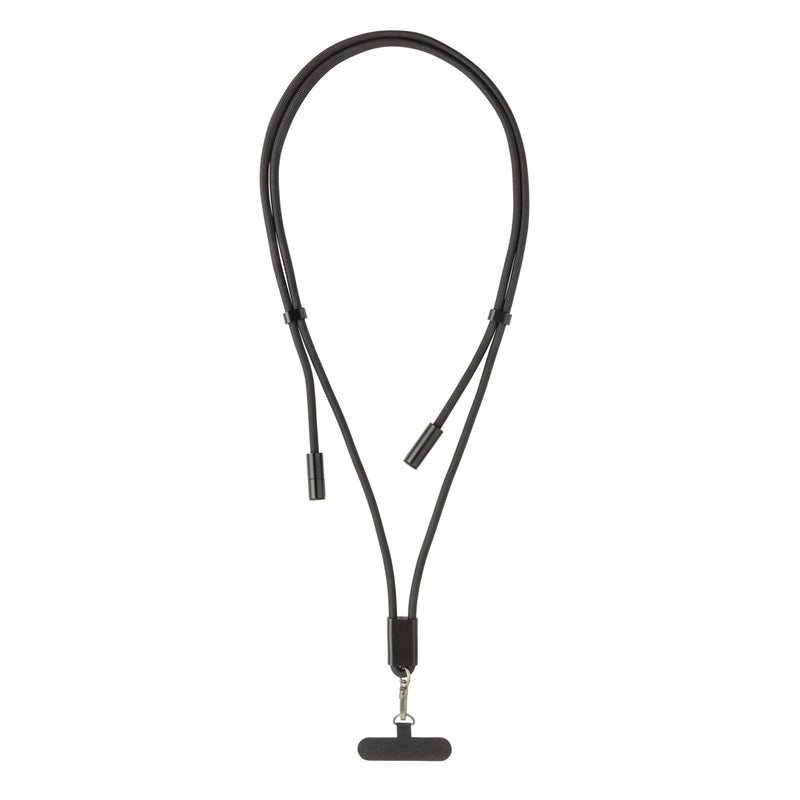 Load image into Gallery viewer, XD Collection LoopAmp RCS RPET adjustable phone cord with 60W cable, compatible with phones and tablets, shown in the image.
