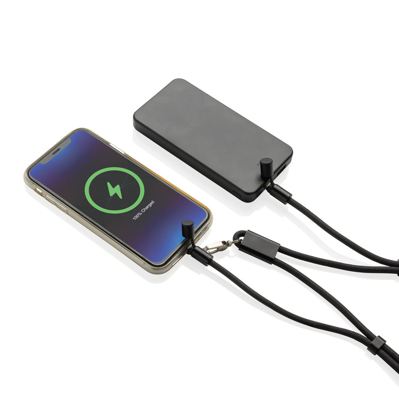 Load image into Gallery viewer, XD Collection LoopAmp RCS RPET adjustable phone cord with 60W charging cable for smartphones and tablets.
