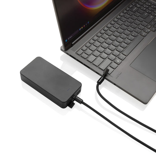 XD Collection LoopAmp RCS RPET adjustable phone and tablet charging cable with 60W capacity, featuring a durable design and flexible length.