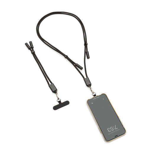 XD Collection LoopAmp RCS RPET adjustable phone and tablet charging cable with 60W power capacity, shown in the image.