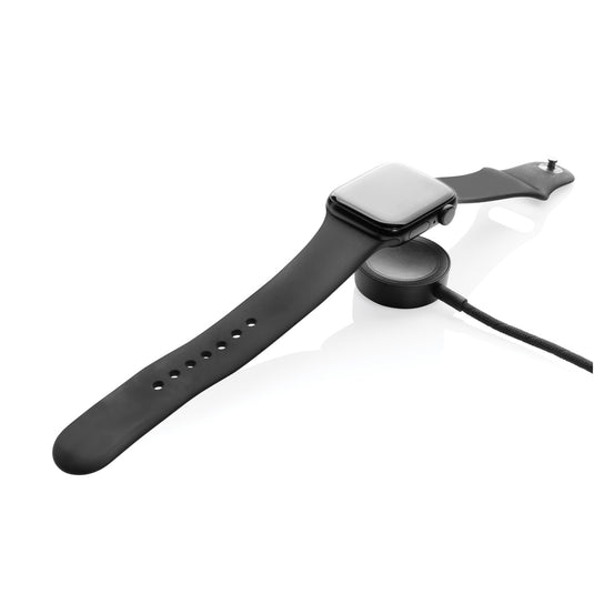XD Xclusive Terra RCS rPET 6-in-1 charging cable with watch charger for phones and tablets, showing multiple connector tips