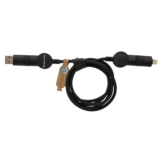 Oakland RCS recycled plastic 6-in-1 fast charging 45W cable - Custom Wood Designs