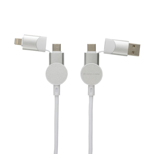 Oakland RCS recycled plastic 6-in-1 fast charging 45W cable - Custom Wood Designs