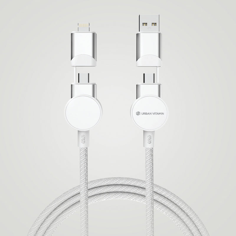 Load image into Gallery viewer, Oakland RCS recycled plastic 6-in-1 fast charging 45W cable - Custom Wood Designs
