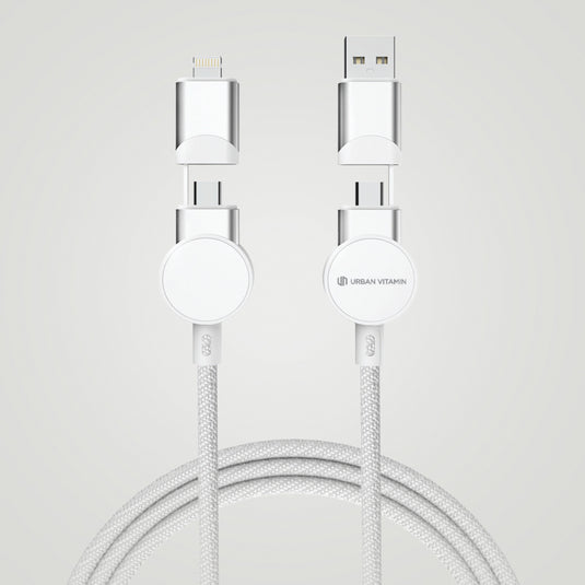 Oakland RCS recycled plastic 6-in-1 fast charging 45W cable - Custom Wood Designs