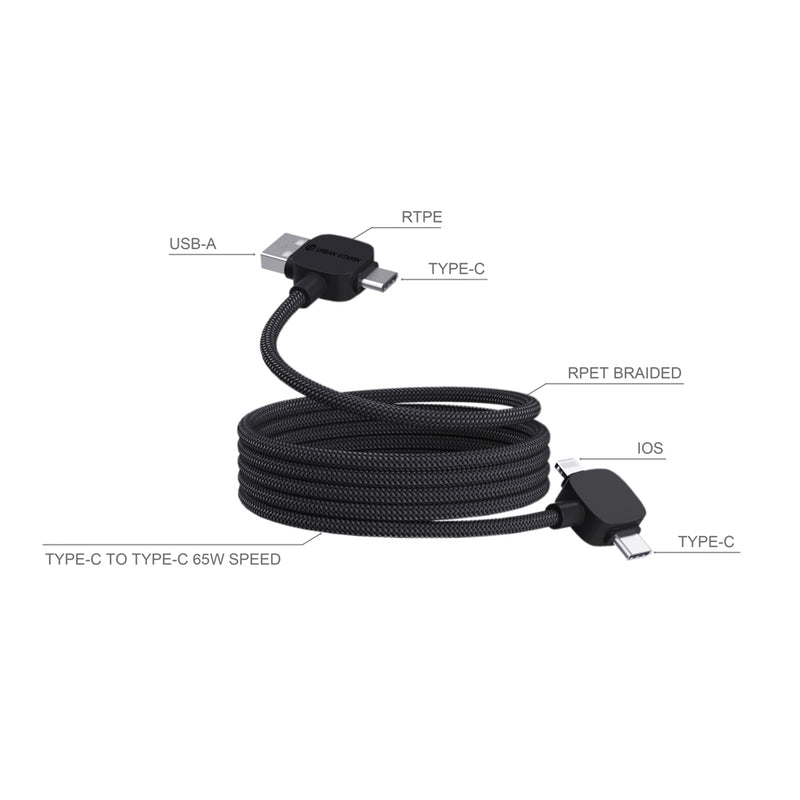 Load image into Gallery viewer, Urban Vitamin Stockton 65W RCS RTPE/RPET magnetic cable - Custom Wood Designs
