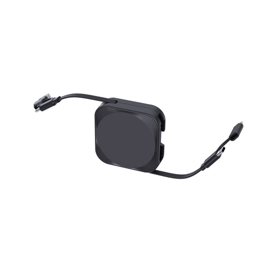 Urban Vitamin San Jose 100W stand with retractable cable for phones and tablets, showcasing sleek design and cable retraction feature.