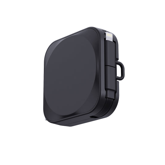 Urban Vitamin San Jose 100W stand with retractable cable for phone and tablet charging, featuring a sleek black design