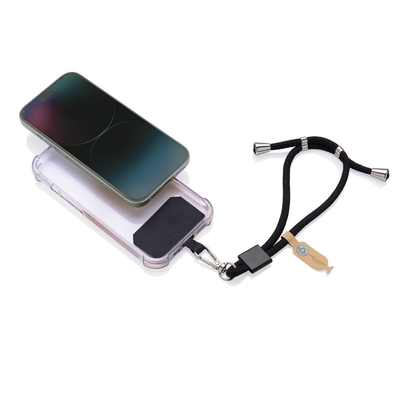 Load image into Gallery viewer, XD Collection CarryLoop RCS recycled PET adjustable phone holder wristlet with strap and compact design for phones and tablets.
