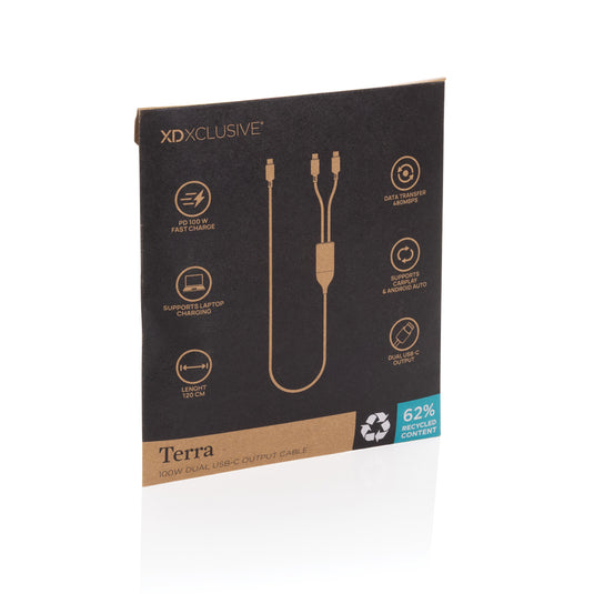 Terra 100W RCS Dual USB C output cable - Custom Wood Designs