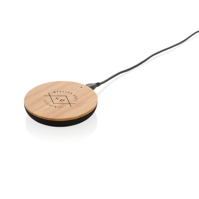 Load image into Gallery viewer, Bamboo X 5W wireless charger - Custom Wood Designs
