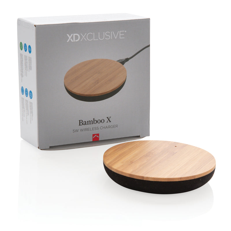 Load image into Gallery viewer, Bamboo X 5W wireless charger - Custom Wood Designs
