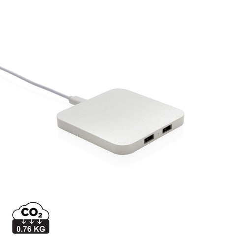 RCS recycled plastic 10W Wireless charger with USB Ports - Custom Wood Designs
