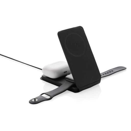 Swiss Peak RCS rPU 15W  3-in-1 magnetic wireless charger - Custom Wood Designs