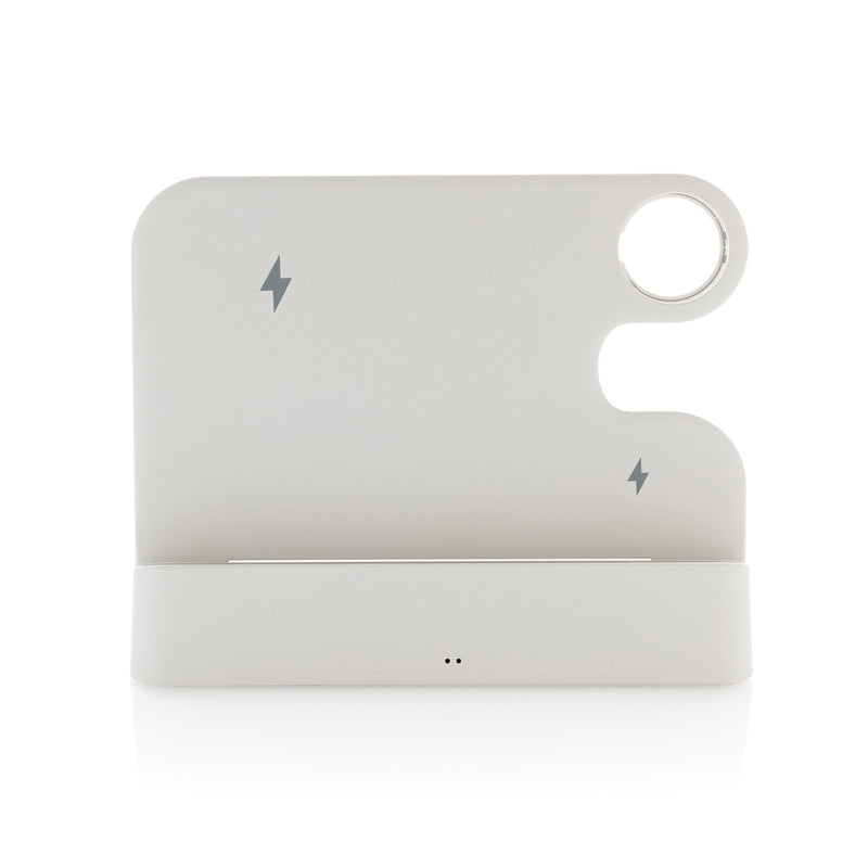 Load image into Gallery viewer, Joltz RCS recycled plastic dual 15W charger with iWatch slot - Custom Wood Designs
