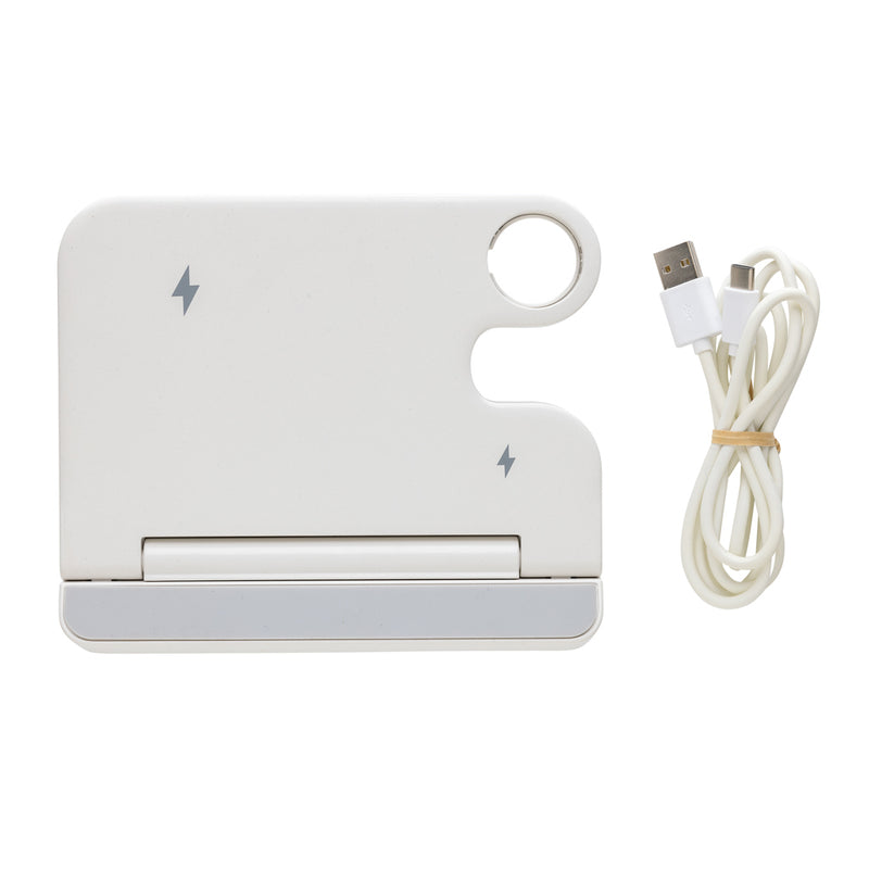Load image into Gallery viewer, Joltz RCS recycled plastic dual 15W charger with iWatch slot - Custom Wood Designs
