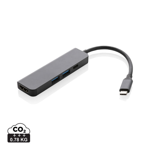 Terra RCS recycled aluminum hub with HDMI input - Custom Wood Designs