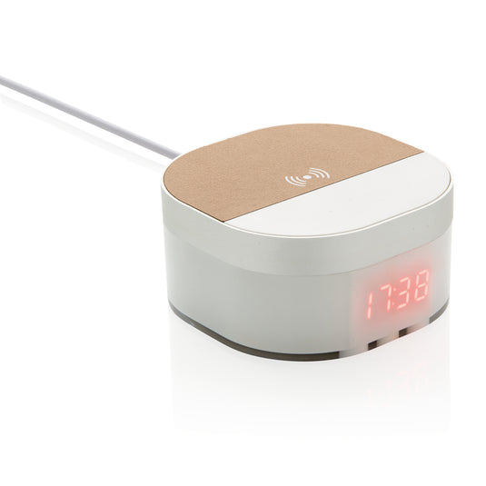 Aria 5W Wireless Charging Digital Clock - Custom Wood Designs