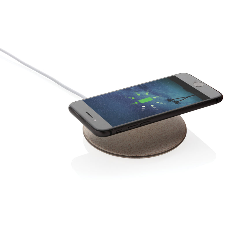 Load image into Gallery viewer, 5W Wheat straw wireless charger - Custom Wood Designs
