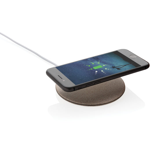 5W Wheat straw wireless charger - Custom Wood Designs
