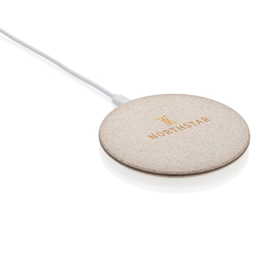5W Wheat straw wireless charger - Custom Wood Designs